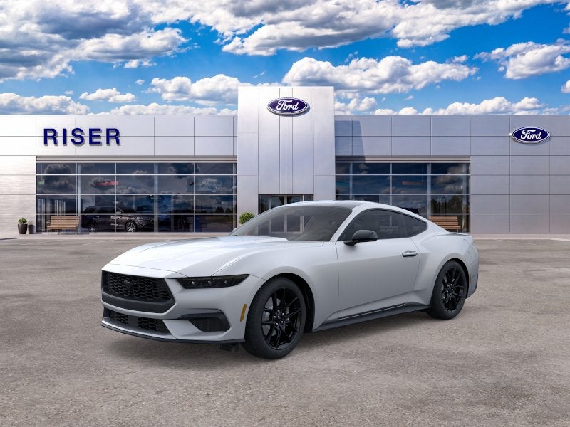 2025 Ford Mustang EcoBoost in Oxford White — front three-quarter view