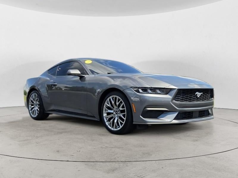 2024 Ford Mustang EcoBoost Premium in Carbonized Gray — front three-quarter view