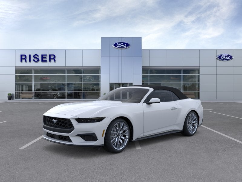 2026 Ford Mustang I4CV in Oxford White — front three-quarter view