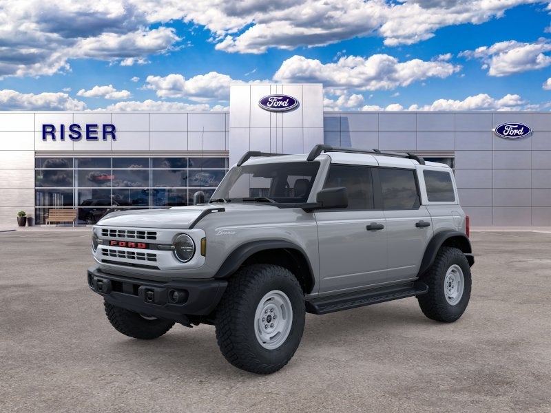 2026 Ford Bronco Heritage Edition in Avalanche Gray — front three-quarter view