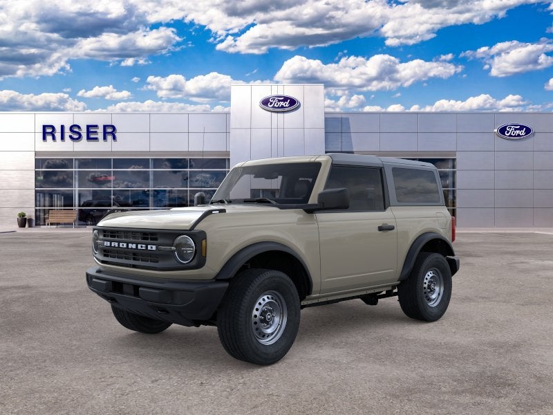 2026 Ford Bronco Base in Desert Sand — front three-quarter view