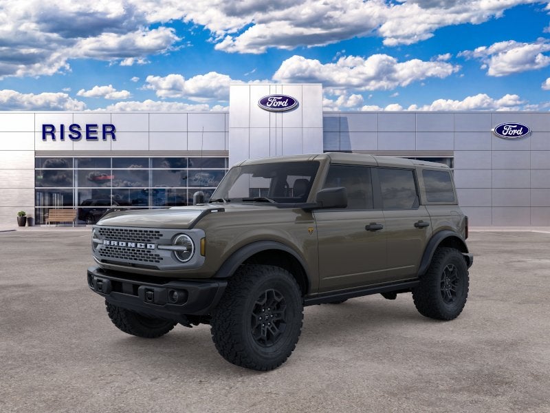 2026 Ford Bronco Badlands in Marsh Gray — front three-quarter view
