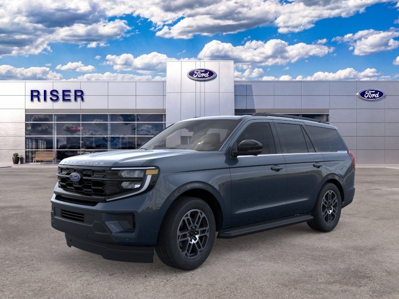 2026 Ford Expedition Active in Stone Blue Metallic — front three-quarter view