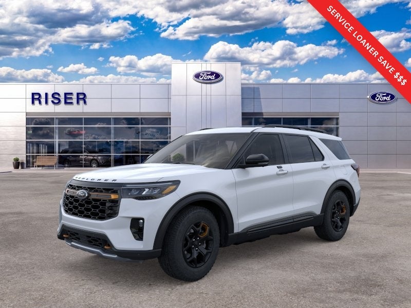 2026 Ford Explorer Tremor in Space White Metallic — front three-quarter view