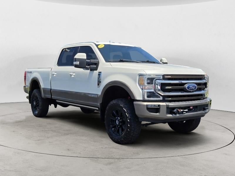 2021 Ford F-350 King Ranch in Star White Metallic Tri-Coat — front three-quarter view