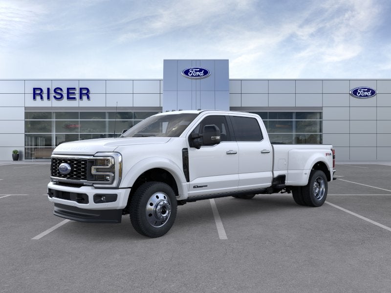2026 Ford F-450 Platinum in Star White Metallic Tri-Coat — front three-quarter view