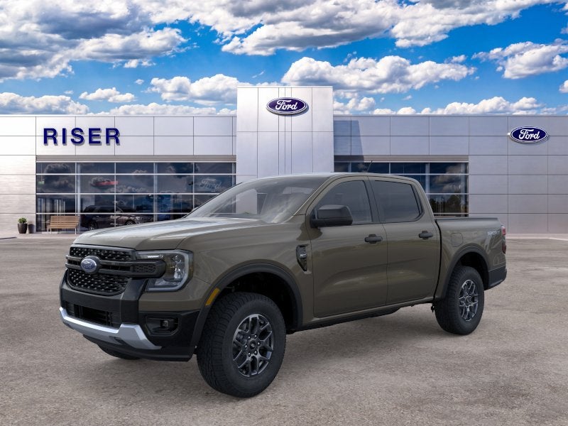 2026 Ford Ranger XLT in Marsh Gray — front three-quarter view