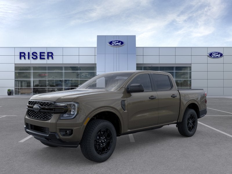 2026 Ford Ranger XLT in Marsh Gray — front three-quarter view