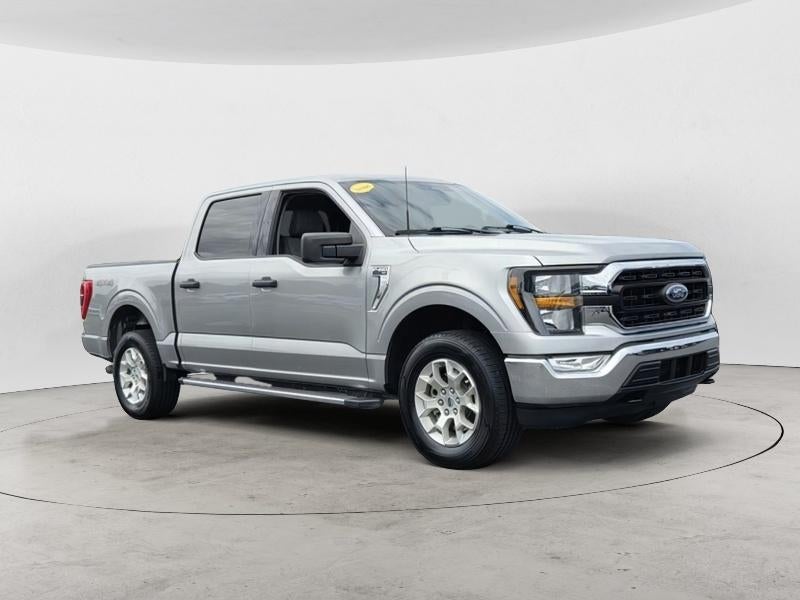 2023 Ford F-150 XLT in Iconic Silver Metallic — front three-quarter view