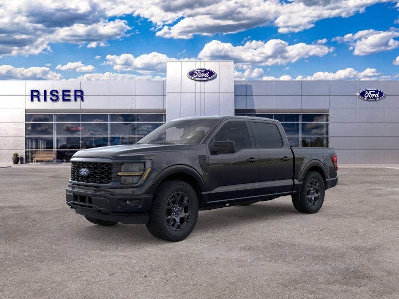 2026 Ford F-150 STX in Agate Black Metallic — front three-quarter view