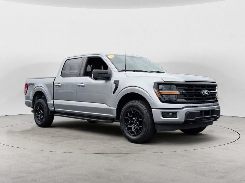 2025 Ford F-150 XLT in Iconic Silver Metallic — front three-quarter view