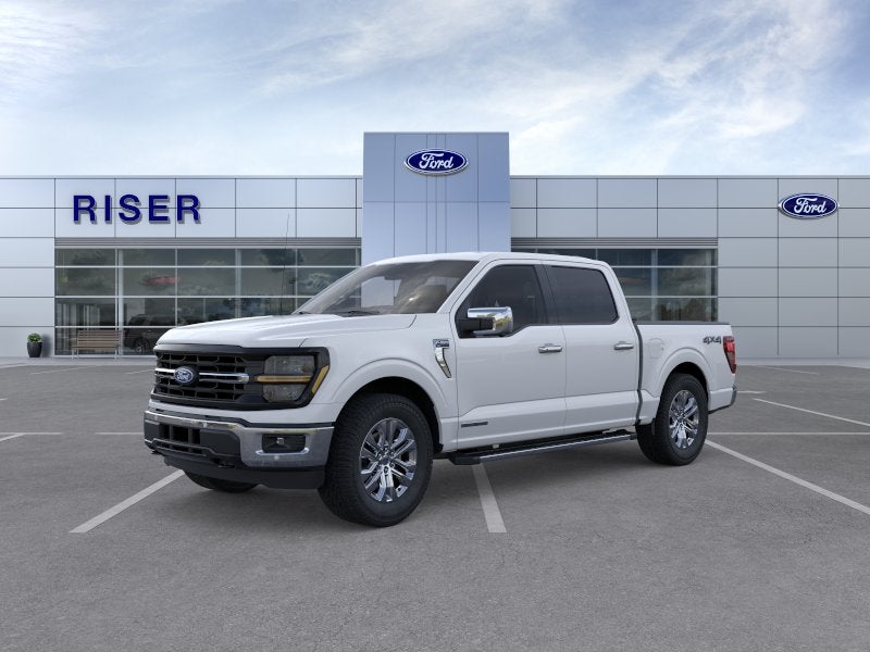 2026 Ford F-150 XLT in Oxford White — front three-quarter view