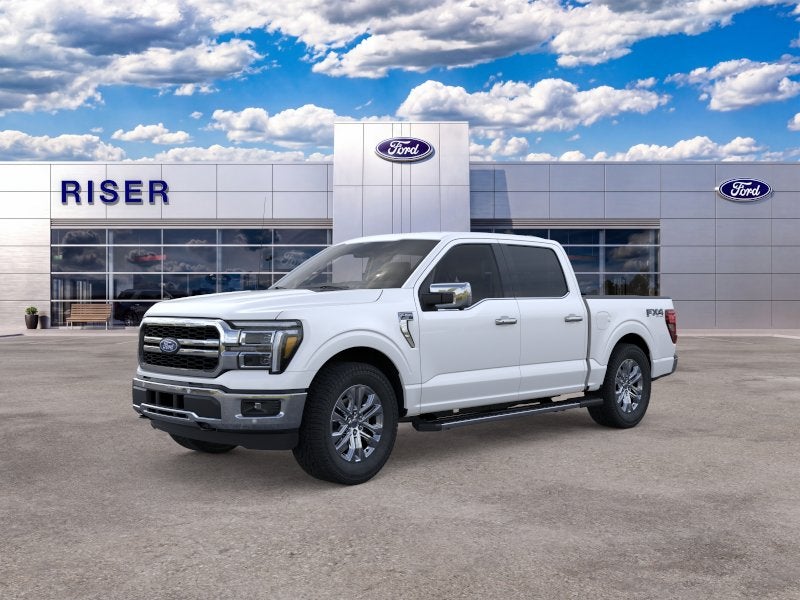 2026 Ford F-150 LARIAT in Star White Metallic Tri-Coat — front three-quarter view