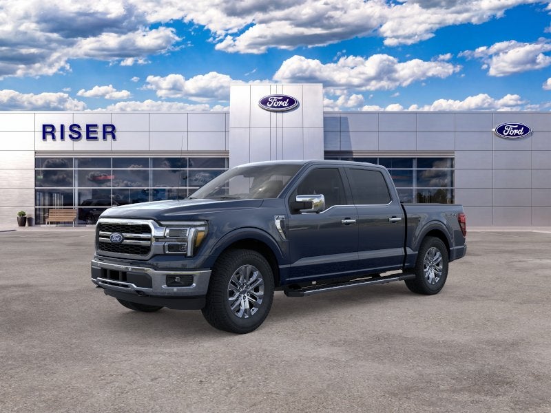 2026 Ford F-150 LARIAT in Antimatter Blue Metallic — front three-quarter view