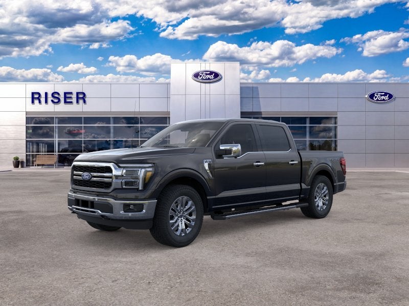 2026 Ford F-150 LARIAT in Agate Black Metallic — front three-quarter view