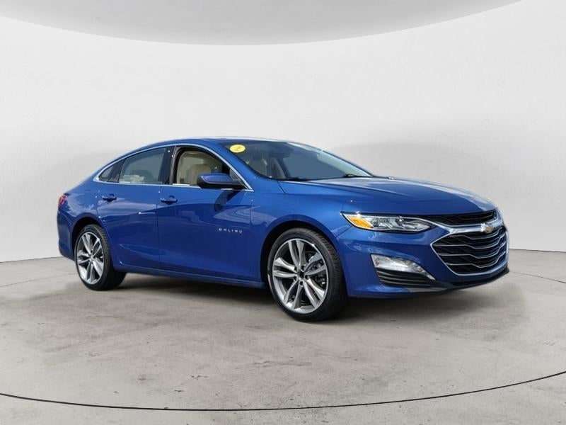 2023 Chevrolet Malibu LT in Riverside Blue Metallic — front three-quarter view