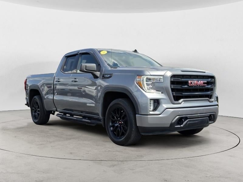 2021 GMC Sierra Elevation in Satin Steel Metallic — front three-quarter view