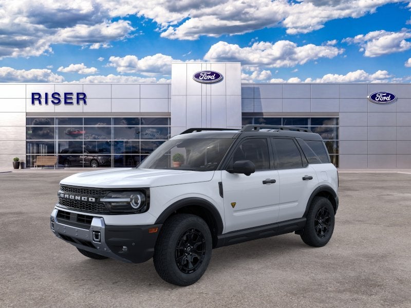 2026 Ford Bronco Sport Badlands in Oxford White — front three-quarter view
