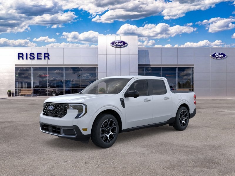 2026 Ford Maverick Lariat in Oxford White — front three-quarter view