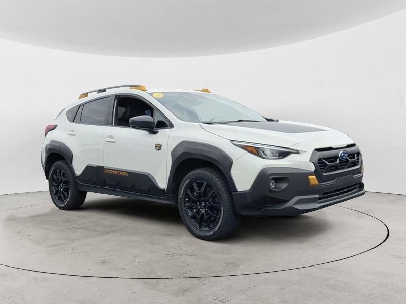 2024 Subaru Crosstrek Wilderness in Crystal White Pearl — front three-quarter view