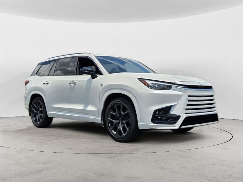 2025 Lexus TX 500h F SPORT Premium in Wind Chill Pearl — front three-quarter view