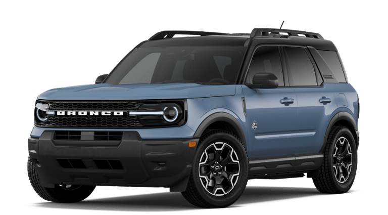 2026 Ford Bronco Sport Outer Banks in Azure Gray Metallic Tri-Coat — front three-quarter view