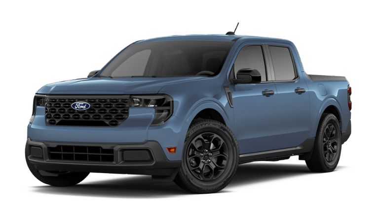 2026 Ford Maverick XLT in Azure Gray Metallic Tri-Coat — front three-quarter view