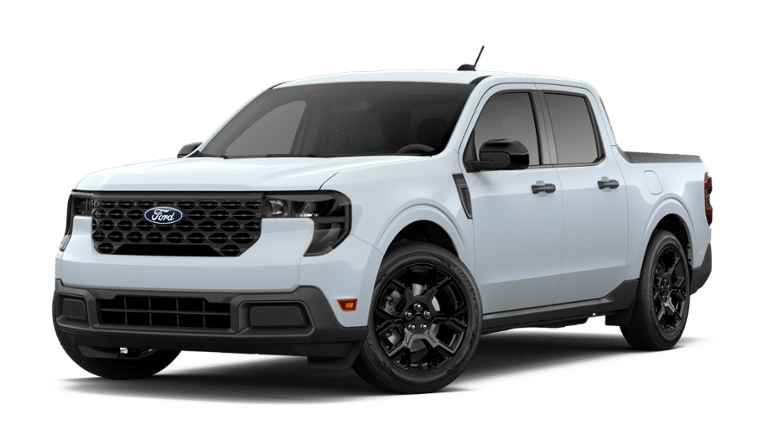 2026 Ford Maverick XLT in Space White Metallic — front three-quarter view